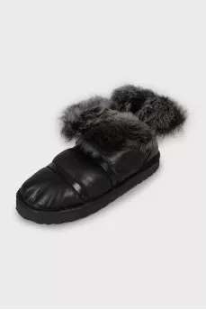 Insulated leather ugg boots