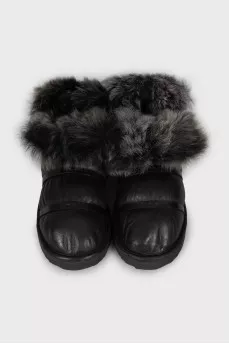 Insulated leather ugg boots