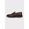 Men's brown leather loafers