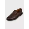 Men's brown leather loafers