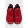 Men's red sneakers