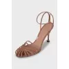 Patent leather high heel sandals