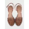 Patent leather high heel sandals