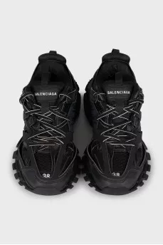 Track sneakers in black