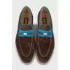 Men's brown suede loafers