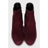 Low heel suede ankle boots