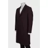 Men's coat in dark red color