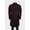 Men's coat in dark red color