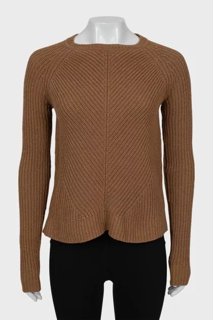 Brown sweater made of wool and cashmere
