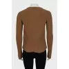 Brown sweater made of wool and cashmere