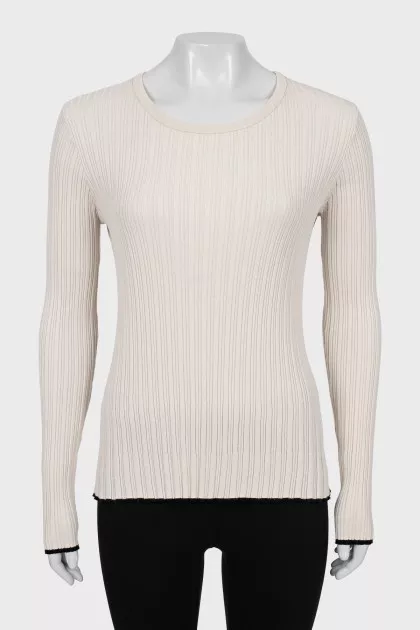 Ribbed long sleeve slim fit