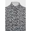 Black and white straight cut blouse