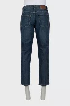 Мужские синие джинсы slim fit
