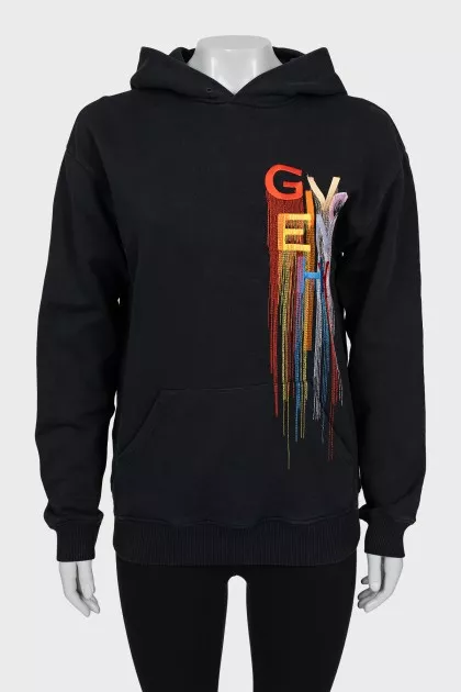 Oversized hoodie with embroidery