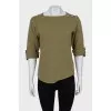 Wool T-shirt with accent buttons