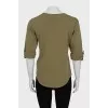 Wool T-shirt with accent buttons