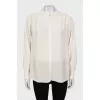 Silk blouse with button fastening
