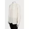 Silk blouse with button fastening