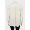 Silk blouse with button fastening