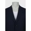 Men's pinstripe wool jacket