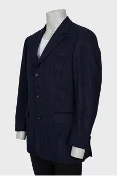 Men's pinstripe wool jacket