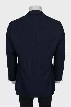 Men's pinstripe wool jacket