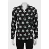 Straight cut silk blouse