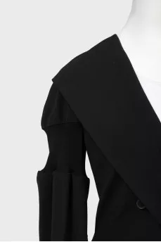 Black jacket with rubber inserts