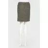 Melange straight skirt