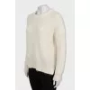 Knitted sweater in white