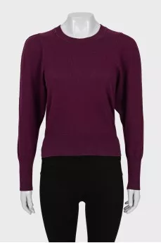 Fitted purple jumper