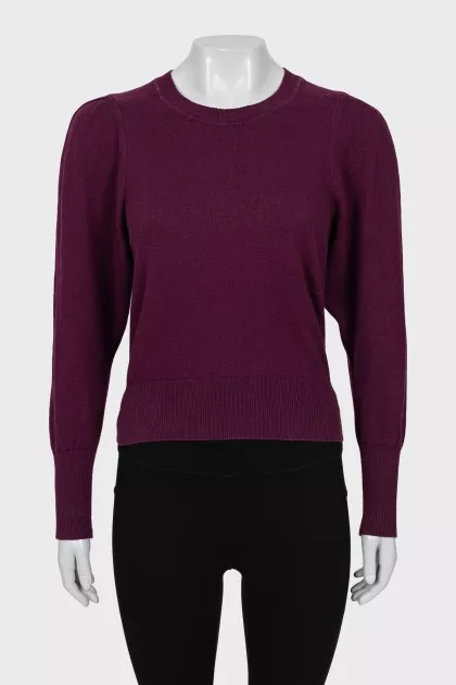 Fitted purple jumper