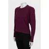 Fitted purple jumper