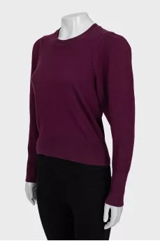 Fitted purple jumper
