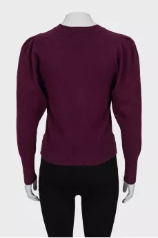 Fitted purple jumper