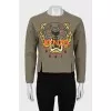 Cropped sweatshirt with embroidery