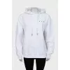 White hoodie with print on the back