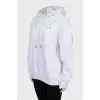 White hoodie with print on the back