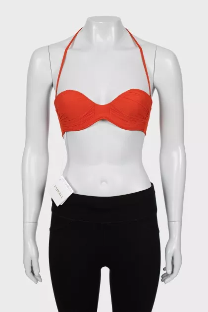 Orange swimsuit with tag