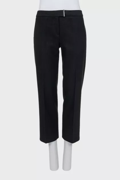 Cropped wool trousers