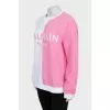 Two-tone sweatshirt with brand logo
