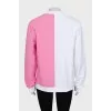Two-tone sweatshirt with brand logo