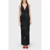 Deep V-neck maxi dress