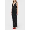 Deep V-neck maxi dress