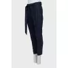Striped wool and cashmere trousers