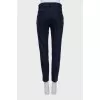 Striped wool and cashmere trousers