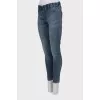 Blue skinny fit jeans with elastic