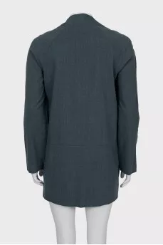 Green wool dress