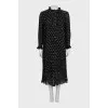 Straight dress with a small print
