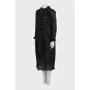 Straight dress with a small print